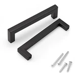 6 Pack Matte Black Kitchen Cabinet Door Handles Stainless Steel Drawer Dresser. Fixed Price $17.67.