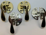 Small Flush Lever Latches Ice Box Cabinet Boone Left Or Right Cast Brass Nickel. Fixed Price $15.30.