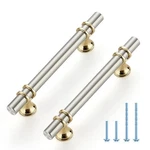 Ravinte 10-PACK 6" Brushed Nickel Gold Cabinet Pulls Handles Kitchen Hardware. Fixed Price $67.80.
