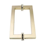 Top Hardware SSSP203SG 8" Square Shower Door Pull Handle Satin Brass Stainless. Fixed Price $50.99.