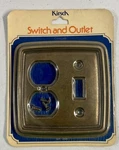 *brand New* Vintage Kirsch Outlet Light Switch Combo Concord Metal Cover Plate. Fixed Price $24.95.