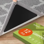 Rabenda 12 Rug Grippers Non-slip Reusable Washable Corner Holders Black. Fixed Price $21.41.