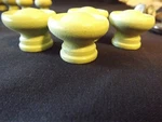 4 Vintage Wooden Farmhouse Mushroom Knobs Pistachio Green Shabby Chic. Fixed Price $9.99.