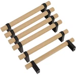 Luluxing 6PCS Wood Cabinet Handles Pulls 4.4 Inch Double Pieces, Brown. Fixed Price $31.70.