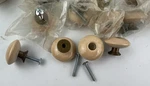 Lot Of 24 Belwith Wood Round 1 Cabinet Knobs Drawer Pulls Hardware. Fixed Price $22.99.