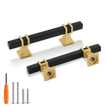 Redunest Cabinet Pulls Matte Black Gold Handles, 20 Pack 3 Inch Kitc. Fixed Price $52.76.
