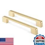 Rergy 10PK Gold Cabinet Pulls 6-1/4" Square Zinc Alloy Drawer Handles Hardware. Fixed Price $48.72.
