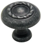 (5 Pack) 1-1/4 Inch Rope Twist Knob Wrought Iron Dark. Fixed Price $14.11.