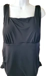 Lands' End Black 22W Halter Swim Top Ruched Solid Padded Bra 2X Womens S1012. Fixed Price $49.99.