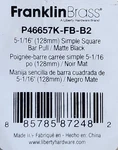 Franklin Brass 5-1/16" Matte Black Cabinet Drawer Pull P46657K-FB-B2 30-PACK. Fixed Price $49.95.