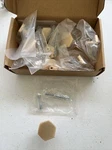 Furniware 15 Pack Hexagon Brass Cabinet Knobs Pulls Handles For Kitchen Dresser. Fixed Price $25.00.