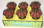 Ceramic Cabinet Knobs Cupboard Drawer Pull Set Of 6 Red Pink Jaipur Market. Fixed Price $84.99.