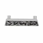Vicenza Designs Sanzio Linking Lines Finger Pull, Polished Silver/antique Nickel. Fixed Price $54.99.