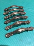 Lot Of Vtg Amerock 644-1 Brass Gold Drawer Pulls Cabinet 5" Handles / 3" Coc. Fixed Price $19.95.