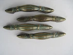 Set Of 4+ Pulls Handles Solid Brass Arrow Drawer Cabinet Kbc 1993 (plus More). Fixed Price $24.99.