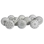Grey Vintage Printed Ceramic Knobs For Kitchen Cabinet & Drawer Pulls Set Of 10. Fixed Price $15.73.