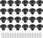 Litoexpe 24 Pcs Black Cabinet Knobs, 1 Inch Pulls Drawer Round. Fixed Price $14.43.