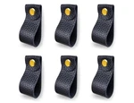 Leather Drawer Pulls, Dresser Knobs Cabinet Handles - Black 6 Pcs. Fixed Price $18.22.