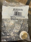 Lot Of 35 White Ceramic 1/4" Knobs Chrome Base Cabinet Door Drawer BP76246-26W. Fixed Price $39.00.