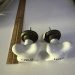 Set Of 2 Sink Knobs Hot Cold Water Cross Handles Drawer Pulls. Fixed Price $16.00.