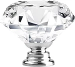 12 Pcs 40MM Crystal Clear Glass Cabinet Drawer Pulls, Diamond Shape Cupboard K. Fixed Price $34.80.