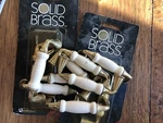 Amerock 1421-30A In. Ctr Pull Polished Brass-white Set Of 10 No Screws. Fixed Price $15.00.