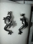 4 Vibra Pewter "rainforest Frog" Hickory Cabinet Pulls/ Drawer Handle. Fixed Price $14.25.