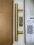 Miseno MBD5830CHBS Barn Door Handle Set, 7" Center, Champagne Brass. Fixed Price $40.49.