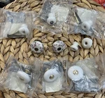 6 New Old Stock & 4 Used Belwith White Floral Ceramic Knobs Modern Farmhouse. Fixed Price $22.88.