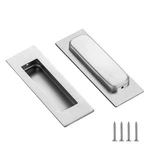 2 Pack Brushed Nickel Sliding Closet Door Handles Silver Flush Pulls 5.9IN Le.... Fixed Price $23.20.