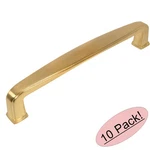 *10 Pack* Cosmas Cabinet Hardware Brushed Brass Modern Handle Pulls #4392-128BB. Fixed Price $39.88.