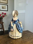 Antique Littco Cast Iron Southern Belle Colonial Woman Doorstop. Fixed Price $250.00.