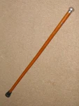Antique Military Malacca Walking/drill Cane W/ H/m 1925 Silver Pommel Top - 81CM. Fixed Price $127.61.