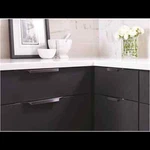 8EA Amerock Long Finger Cabinet PULL-11-11/16 Inch Black Chrome BP36753BCR. Fixed Price $44.99.