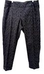 & Taylor Women Pants 20W Pull On Stretch Black Flor Jour Trouser Preown. Fixed Price $16.88.