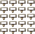 20 Pack Antique Label Holder Drawer Pull Handles Card Frame Cabinet Hardware. Fixed Price $15.50.