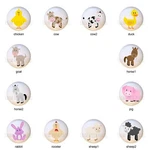 New Farm Animals By Pp Images On White Decorative Glossy Ceramic Cabinet Knobs. Fixed Price $50.28.