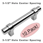 *10 Pack* Cosmas Cabinet Hardware Polished Chrome Euro Bar Pulls #161-3.5CH. Fixed Price $43.44.