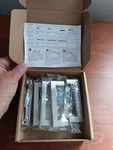 Lot Of 6 Ravinte 3 12" Kitchen Square Cabinet Handles/pulls Satin Nickel. Fixed Price $14.00.