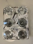 Crystal Knobs Pulls Set Lot Of 6 Round Drawer Door Cabinet Nos Isaac Jacobs Big. Fixed Price $25.00.