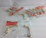 12 Amerock Polished Brass Gold 3"CC Pitcher Cabinet Door Handle Pull BP648-3 Lot. Fixed Price $34.99.