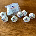Hickory Hardware English Cozy Cottage Flowers Qty 8 Porcelain Cabinet Knobs Vtg. Fixed Price $65.00.