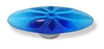 (as-is) 3-3/4" Betsy Fields Flower Pull Light Blue With Satin Nickel. Fixed Price $7.70.