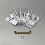 Berenson 10 Pack!! Swagger Handle Pull Modern Brushed Gold 160MM 2365-1MDB-P. Fixed Price $100.80.