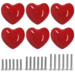 Perphin Heart Ceramic Dresser Drawer Knobs Shape Cabinet 6 Pack, Red. Fixed Price $19.02.