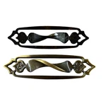 Vintage Brass Twisted Ribbon Drawer Pulls Antique Furniture Handles Set Of 2. Fixed Price $28.00.