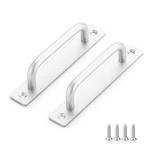 Barn Door Handles 2 Pack Silver Sliding Cabinet Pulls 5 Hole Cen.... Fixed Price $17.09.