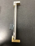 Sietto P-1201-8-SB 8" White Glass Satin Brass Handle Cabinet Pull. Fixed Price $49.99.