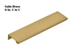 Emtek 87120US4 Satin Brass 6" Modern Edge Finger Cabinet Pull New. Fixed Price $11.65.
