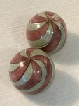 Set Of 2 Mackenzie-childs Swirl Pottery Cabinet Knobs Drawer Pulls Vintage. Fixed Price $47.99.